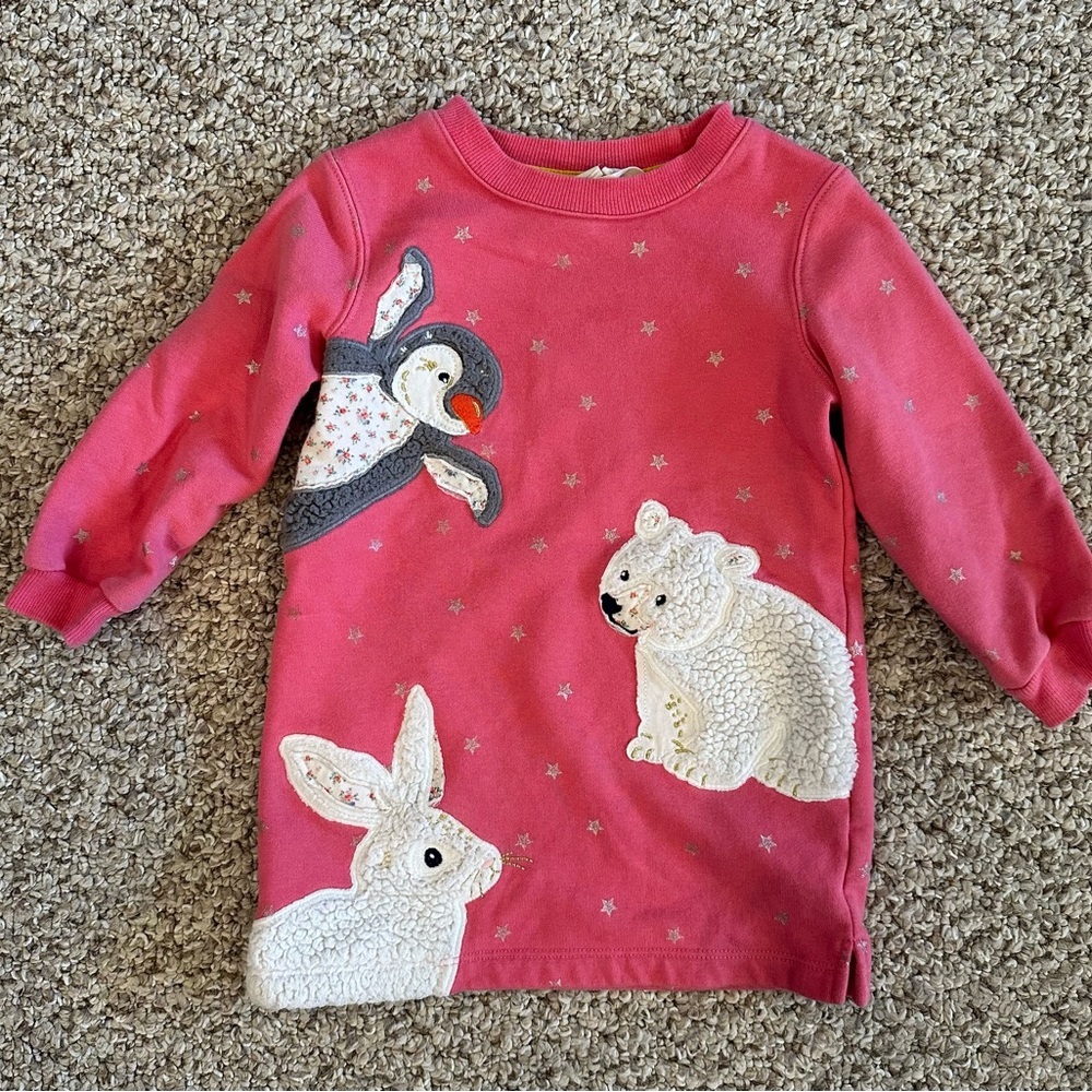 Mini Boden Sweatshirt Tunic with Polar Animals